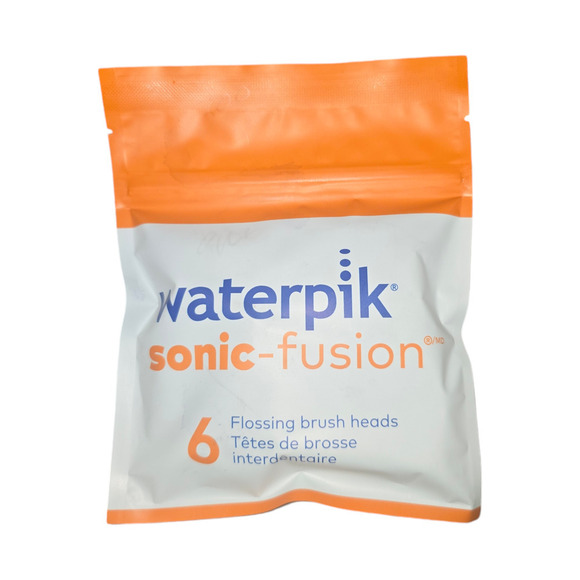 6 pack Waterpik Sonic-Fusion Replacement Flossing Brush Heads FULL Genuine - Picture 1 of 2
